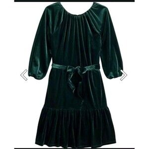Draper James Dress Women Size Medium Velvet Green Lined Pockets.  New